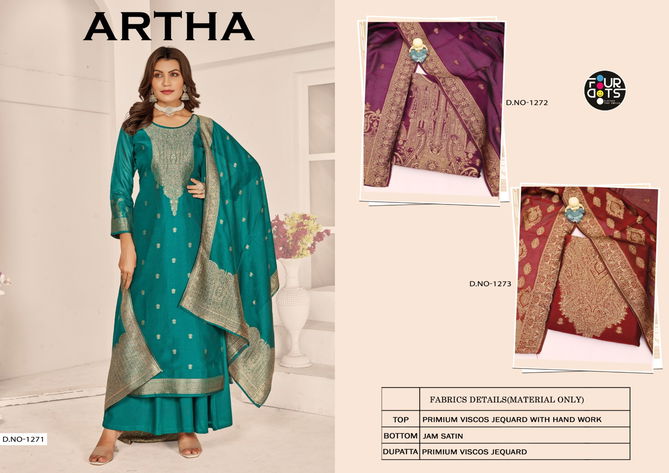 Artha By Four Dots Premium Viscose Jacquard Salwar Suits Suppliers In India